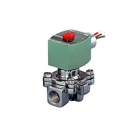 ASCO 8215G030-120/60,110/50 Aluminum Body Direct Acting/Piloted Solenoid Valve, 3/4" Pipe Size, 2-Way Normally Closed, Nitrile Butylene Sealing, 3/4" Orifice, 5.1 Cv Flow, 120V/60 Hz, 110V/50 Hz