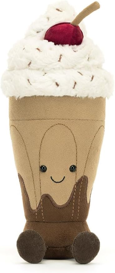 Jellycat Amuseables Marin Chocolate Milkshake, 10 inches - Fun Gift Idea