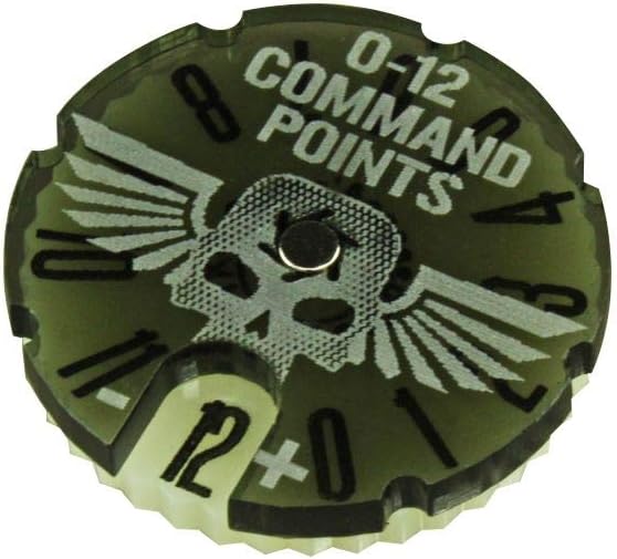 LITKO Command Point Dial #0-12 Compatible with WH:KT, Translucent Grey & Ivory