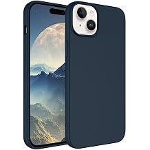 iPhone 13/14 İle Uyumlu Lansman Kılıf İnce Sıvı Silikon 3 Katmanlı Tam Kaplamalı Yumuşak Jel Kauçuk Telefon Kılıfı (lacivert)