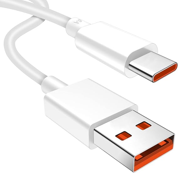 USB Type-C Cable 1M 120W 6A Fast Charging Cable for Xiaomi, Charges Up to 80% in About 20 Minutes for Xiaomi 12 11t pro/POCO F4 GT HyperCharge/Turbo Charging Data Transfer, Compatible with Redmi Note