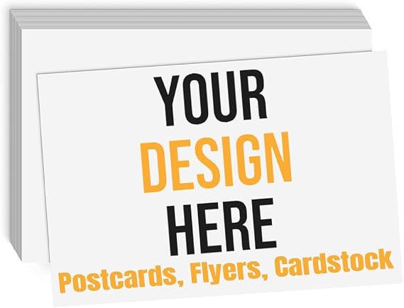 Custom Postcards with Design Personalized Postcards Add Photo/Text/Logo Print Your Own Postcards, Invitations, promotional, Announment Cards,2 Sided Thick Gloss Cover Card Stock