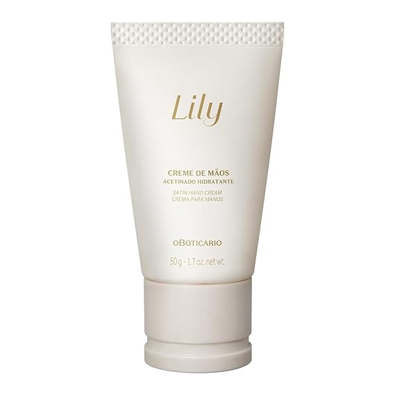 O BOTICARIO Lily Satin Hydrating Hand Cream, 1.7 oz