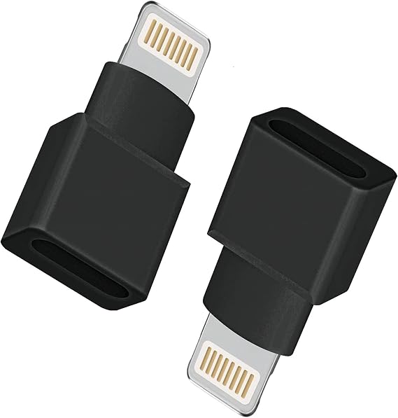 2Pack Apple MFi Certified Lightning Extender Adapter, Male to Female, 8-pin for iPhone 13 12 11 X XS XR 8 7 6 iPad Transfer Audio Video Data