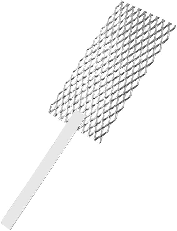 Platinized Titanium Anode Jewelry Plating Tool Titanium Mesh 7.87 x 1.97inch Mesh Cathode Rhodium Palladium Jewelry Plater Tool with Handle for Rhodium Electroplating Electrolysis
