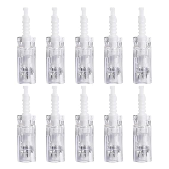 12 Pin Microneedling Pen Cartridges for Dr Pen A6 N2 M7 M5, 10 Pack