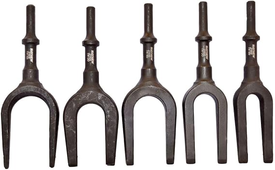 Mayhew Tools 31940 Pneumatic Separating Fork, 5-Piece Set, Black Oxide Finish