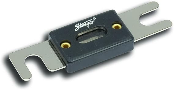 Stinger SPF5280 ANL 80 Amp Fuses Chrome | Safeguards battery and stereo power runs, flat wafer element, bolted terminal posts, easy blown-element viewing