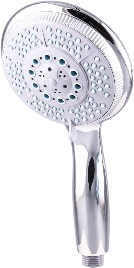 FUSTY Huge 5 Function Large Head Hand Shower Shower Head - Different Spray Modes - High Quality ABS Chrome Plated G12 Compatible