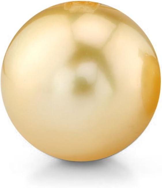 Genuine Single Golden South Sea Undrilled Round Loose Cultured Pearl - AAA Quality