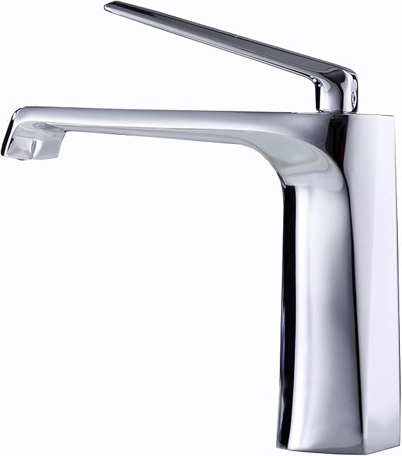 Waterfall Bathroom Faucet Sink Mixer Basin Taps Black Bathroom Basin Mixer Tap Single Hole Hot or Cold Waterfall Basin Sink Mixer Tap, Black Chaser of Light