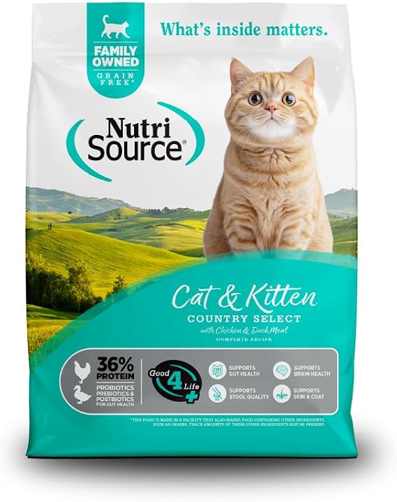 NutriSource Grain Free Cat & Kitten Country Select, 12LB (Pack of 1)