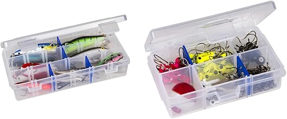 Flambeau Outdoors Fishing Tackle Boxes - 2003 Model with 15 Dividers & 18 Compartments and 1002 Model with 2 Dividers & 6 Compartments