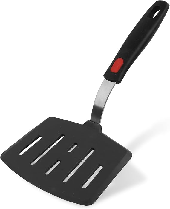 GEEKHOM Pancake Spatula Width 15.3cm - Slotted Fish Slice Silicone Spatulas for Cooking - Non-Scratch for Non Stick Pan and Pots - Heat Resistant BPA Free Dishwasher Safe Kitchen Utensils Egg Turners