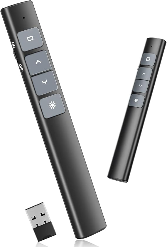 Presentation Clicker, Remote PPT PowerPoint Clicker, Plug & Play