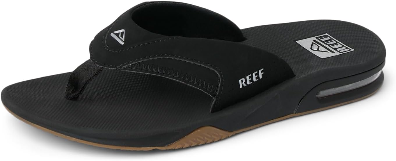 REEF Men's Fanning Bottle Opener Flip Flops | Bottle Opener Flip Flops, Water-Friendly, Arch Support, Enhanced Grip