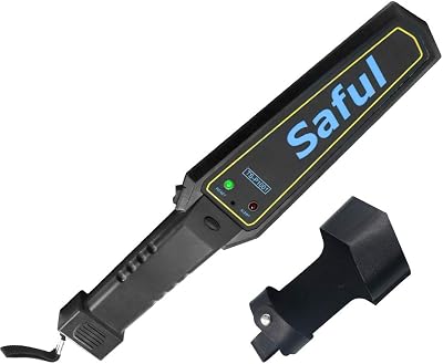 Handheld Metal Detector Security Portable Adjustable Sensitivity Sound Vibration Alerts Detects Weapons Knivers Screw Scanner Detects