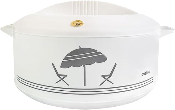 Cello Chef Deluxe Insulated Hot Pot Casserole 3500, White