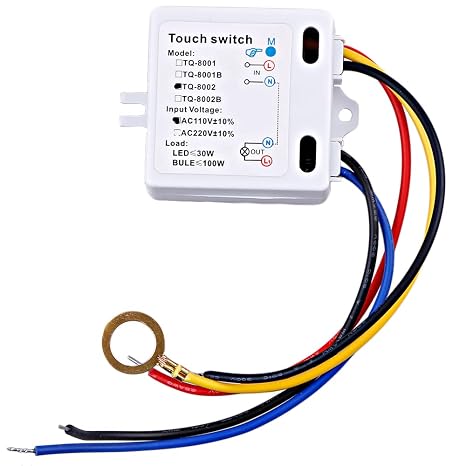 AC 110V 4 Way Dimmer Switch Touch Control Sensor Table Desk Light Parts White