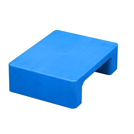 Plastic Pallets, Basement Pallet, Small Moisture Proof Pad, Stackable Modular Lightweight Floor Pallet, Two Corners HDPE Moisture-Proof Pad, for Warehouses Factory Workshop(Blue)