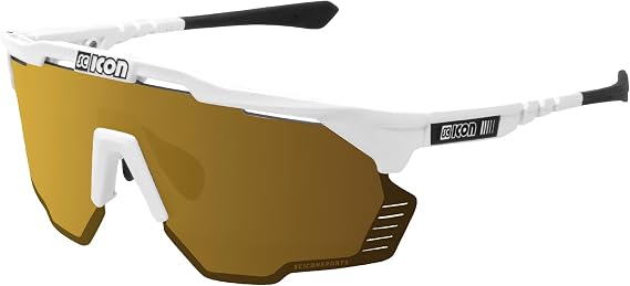 Scicon Sports Aeroshade Kunken Sport Performance Sunglasses (Black Gloss/Multimirror Bronze)