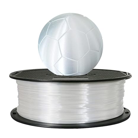CC3D Silk Pearl White PLA Filament 1.75 mm 1KG 3D Printer Consumables 2.2LBS Spool Fit Most FDM Printer Silky Shiny Metallic PLA 3D Printing Material Silk White Color