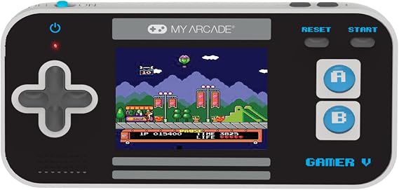 My Arcade Gamer V Classic-Blue: Portable Gaming System with 220 Games, 2.5" Color Display, Pocket Size DGUN-3919