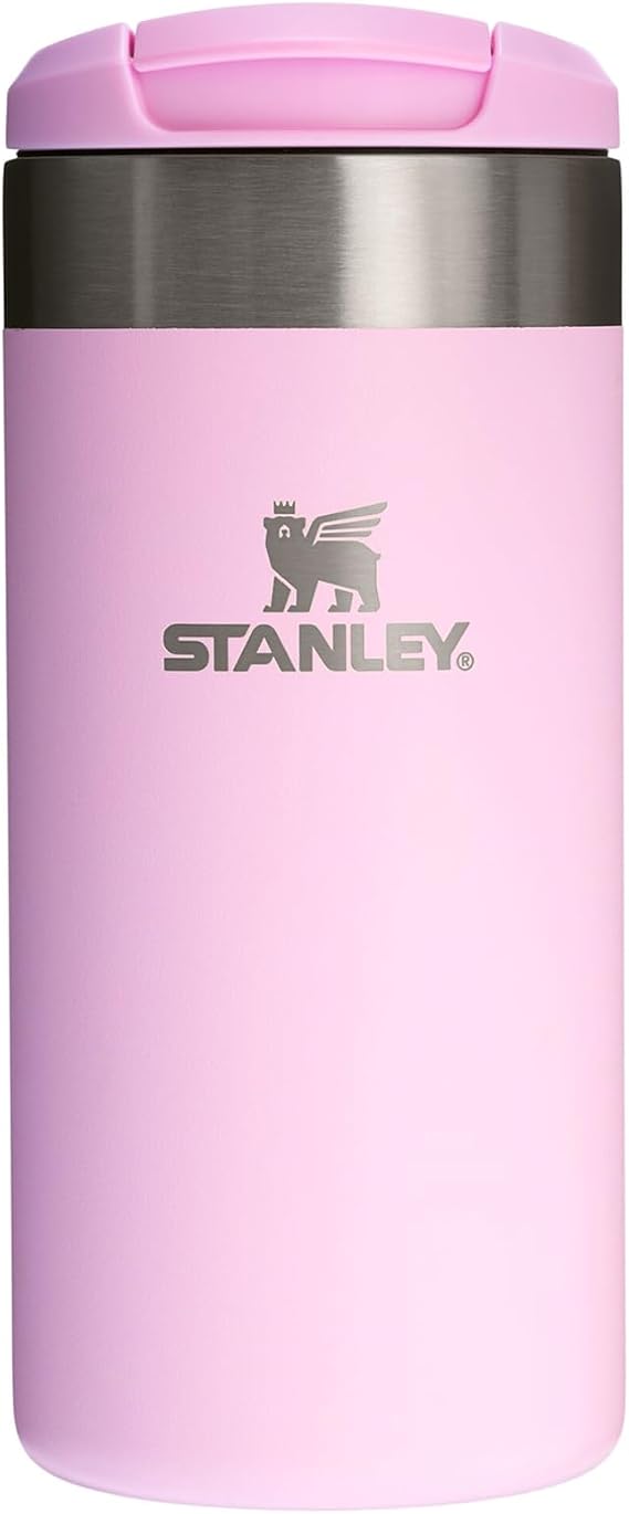Stanley 1913 Aerolight Transit Travel Mug 0.35L - Keeps 4 Hours Hot - 6 Hours Cold - Dishwasher Safe - Leakproof - Car Cup Holder Compatible - Insulated Coffee Cup - Cherry Blossom