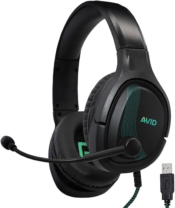 Avid AP-1000 AVIGATM Gaming Headset, USBA, Black (100 Pack)