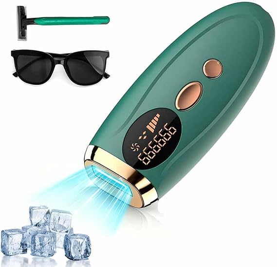 Laser Hair Removal Device Featuring IPL Technology, Supporting 999,999 Flashes and 5 Energy Levels,Suitable for the Area Around the Lips, the Bikini line,Body use, for Both Men and Women