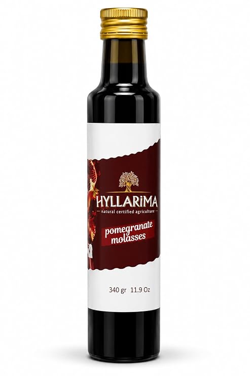 Hyllarima Pomegranate Molasses | 100% Natural & Pure | 11.9 fl oz (340ml) | No Sugar Added | Gluten-Free