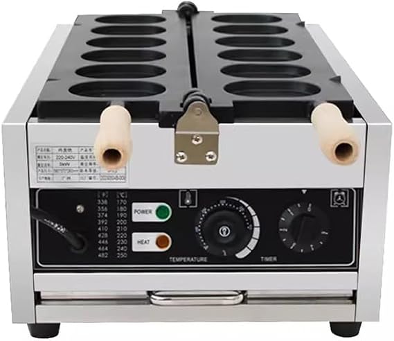 Aimeryup Korean Egg Bread Gyeran-bbang Waffle Machines 6 Moulds Egg Cake Waffel Makers Baking Iron Egg Pan (220v), large