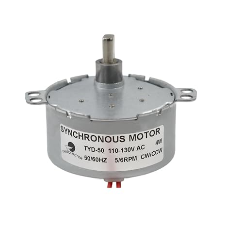 CHANCS TYD-50 Synchronous Motor 110V AC 5-6RPM CW/CCW Flush Shaft 10mm Gear Motor Electric Motor