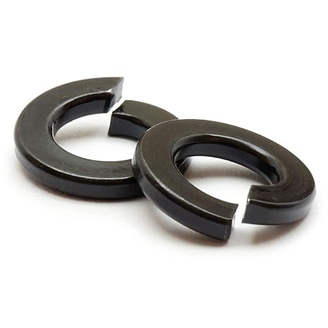 MonsterBolts - M3 Split Lock Washer, DIN 127B, Spring Steel, Black Oxide, 100 Pack