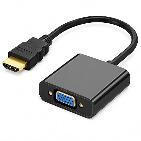 PrimeX PX-1240S HDMI to VGA Çevirici Adaptör, 30 cm Dijital Görüntü Dönüştürücü, HDMI Erkek VGA Dişi, Full HD Destekli Siyah Kablo Aparatı, PC Laptop Projeksiyon Monitör Uyumlu