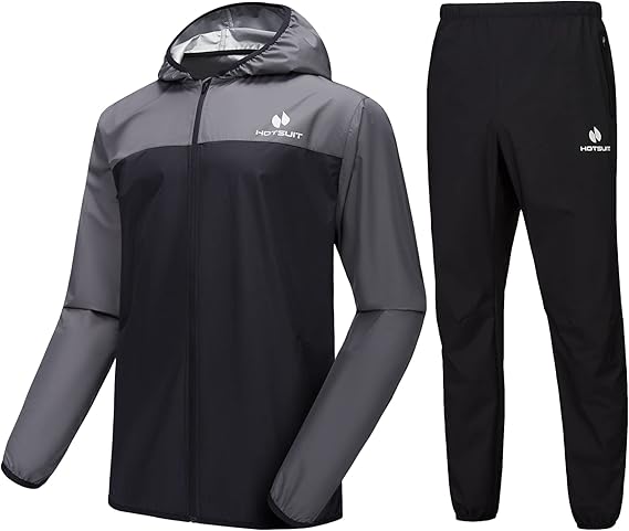HOTSUIT Sauna Suit for Men Weight Loss Sweat Suits Gym Workout Exercise Sauna Jacket Pant Full Body