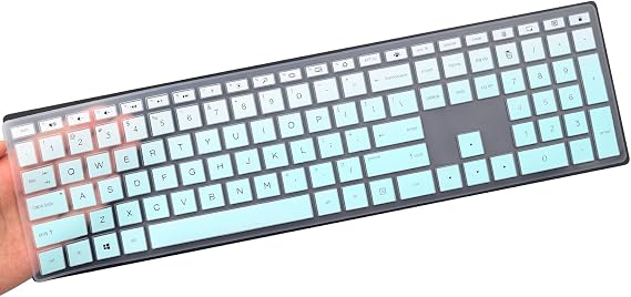 Keyboard Cover for HP Pavilion 27 inch All in One Desktop 27-xa0014/27 Xa0055Ng/0076Hk/0010Na/0370Nd, HP Pavilion 24-inch Xa0002A Xa0032 xa0013w 24-xa0020,HP Pavilion Wireless Keyboard-Ombre Mint