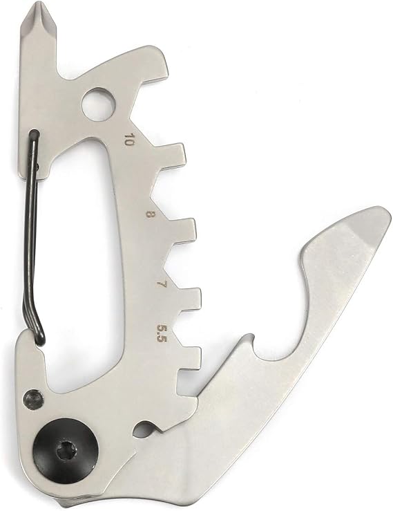 SWISS+TECH ST029015 10-in-1 Every Day Carry (EDC) Multi-Tool, w/Carabiner Clip (Single Pack)
