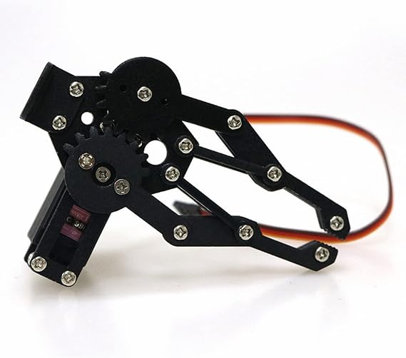 Premium Metal Robot Mechanical Claw/Clamp Arm/Gripper with High Torque Servo, Robotics Part/Accessory Model for Arduino/Raspberry pi/Microbit to Clip/Carry, DIY AI ROS STEAM Education