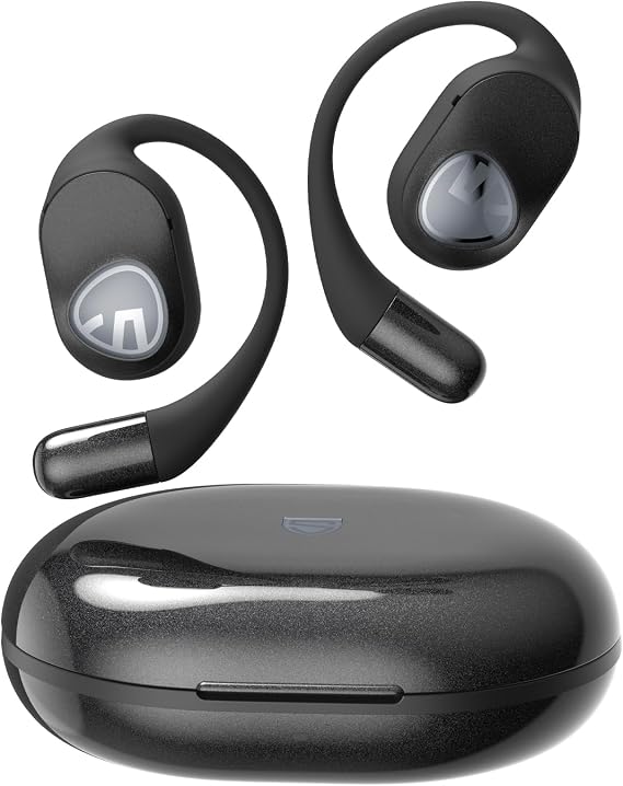 SoundPEATS Open Ear Headphones Over Ear Buds, Upgraded Gofree2 Bluetooth V5.3 Stereo Earbuds with Bass Boost, 35Hrs Sports Earphones with Earhooks, IPX5 Waterproof Headsets for Workouts,Stable Comfort