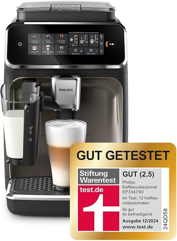 Philips LatteGo 3300 Series Fully Automatic Coffee Machine Chrome 6 Specialities