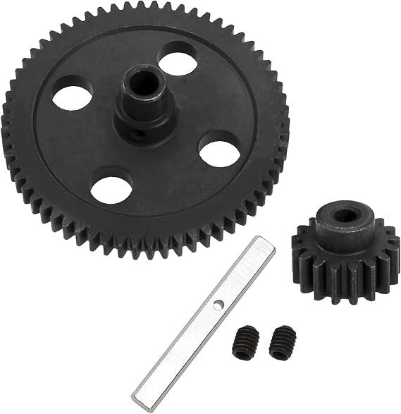 ShareGoo Metal Spur Diff Differential Main Gear 62T & 17T Pinion Motor Gear Center Reduction Compatible with WLtoys 12428 12423 1/12 RC Crawler Car