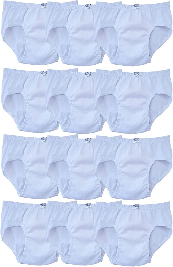 Seher Yıldızı Erkek Çocuk Slip Külot Beyaz 12 li Paket Beyaz 9-10 yaş