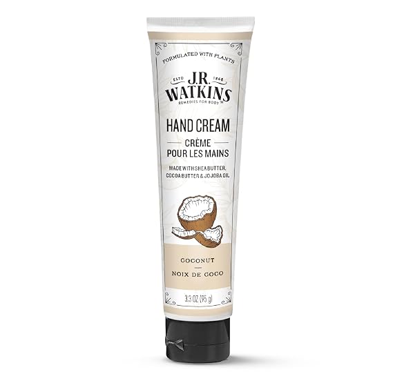 J.R. Watkins Natural Moisturizing Hand Cream, Coconut, 3.3oz