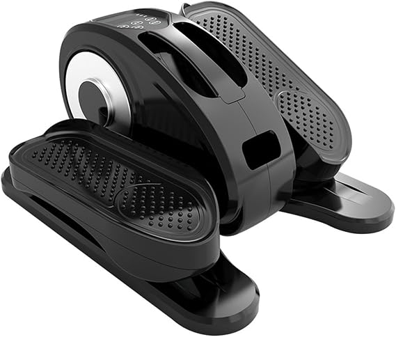 Under Desk Elliptical Machine, Ellipse Leg Exerciser Equipment with Remote Control & Non-Slip Pedals, 5 Adjustable Speeds & Max Load 220LBS, for Seniors and Adults Rehabilitation Legxercise