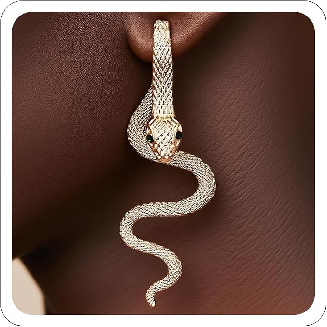 Snake Earrings for Women Gothic Goth jewelry Halloween Earrings Accessorie Medusa Costume Emo Garage Earrings Goth Snake Dangle Earring Jewelry