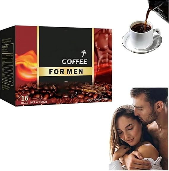 X Power Coffee for Men, Afircan Powder Coffee for Man, Energy-Boosting Coffees, 2026 Upgraded Instant Powers Coffees, The Secret to Strong Men (1 Box)