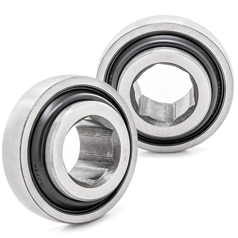 [2-Pack] W208PPB16 Heavy Duty Disc Harrow Bearing, 1-1/4'' Hex Bore, Agricultural Bearing. [Cross-Reference: HPS104TP, 20K5-208E3]
