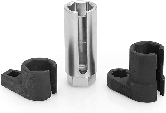 OEMTOOLS 27110 Oxygen Sensor Socket Set, 3 Piece O2 Sensor Wrench Kit with Case, 22mm O2 Sensor Socket Tools for 3/8 Drive and 1/2 Drive Sensor Remover And Installer, Oxygen Sensor Wrench