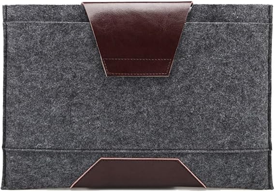 Felt Laptop Tablet Bag, Protective Computer Envelope Sleeve Case, Compatible with Apple MacBook Air Pro 15.3" 15.4", 15.1" 15.6" 16.2" Asus Dell hp Microsoft Samsung Notebook (Dark Gray, 15")